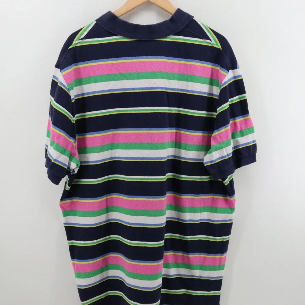 Polo Ralph Lauren Polo Shirt Mens XXL Striped 90s Multi-Color Pony Logo Good